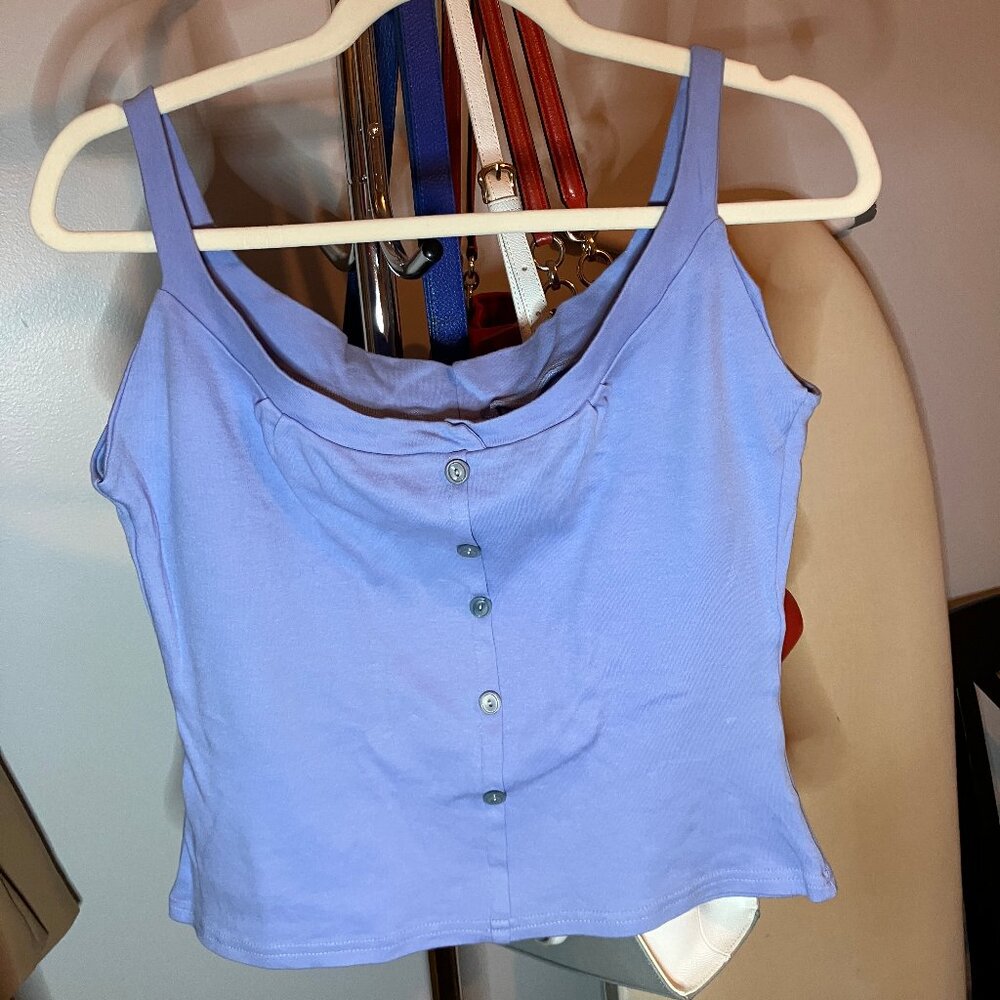 Freddies of Pinewood 1950s Tank Top - periwinkle